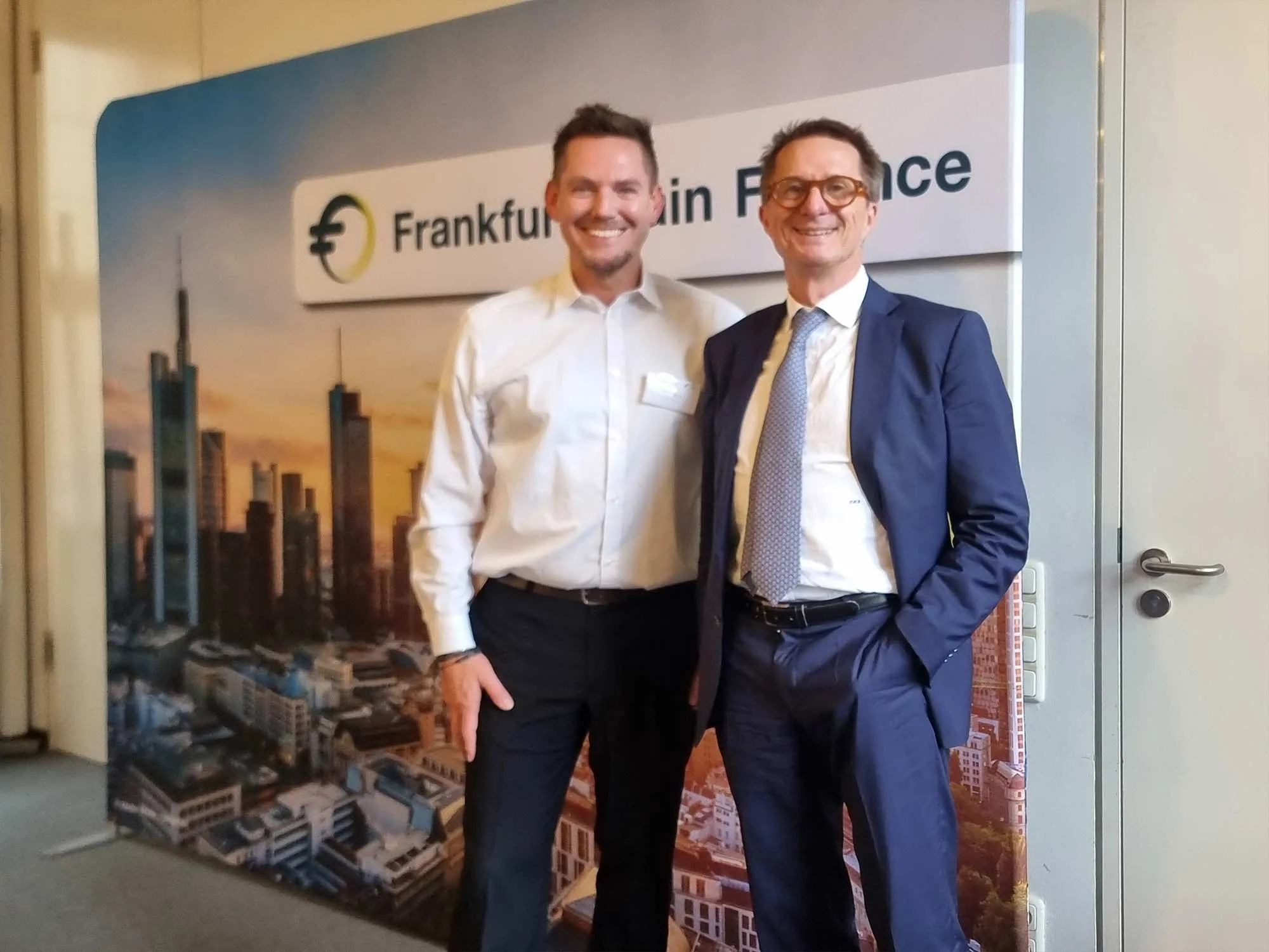 Michael Wutzke with Oliver Behrens at Frankfurt Main Finance