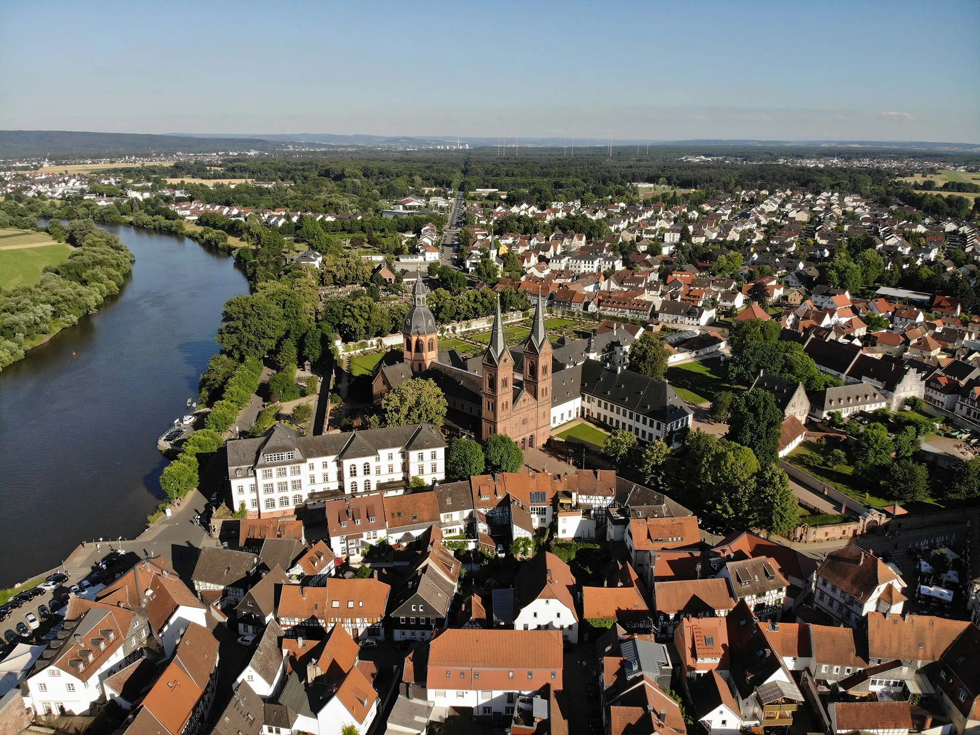 Panorama von Seligenstadt: Kleinstädte prägen den Großraum Frankfurt
