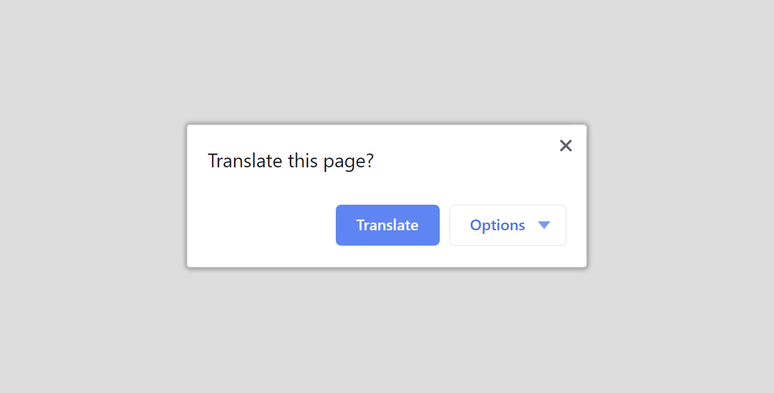Google Chrome - Turn off this page translation - Turn off the option in the Chrome browser for translating foreign languages