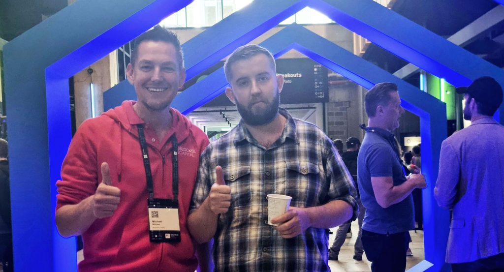 Photo: Michael Wutzke and Sergey Nazarov (Chainlink)